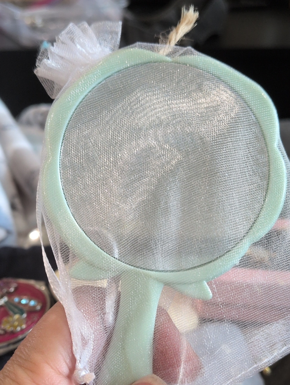 Mint Green Handheld Mirror